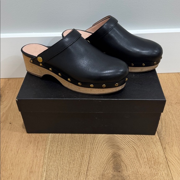 J. Crew convertible leather clogs Black. Sz 7 w box - Picture 4 of 10